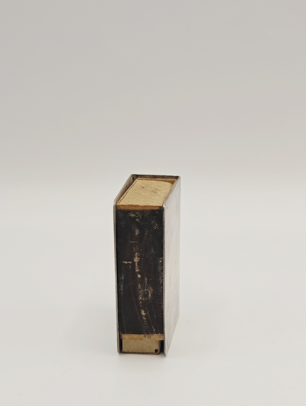 Vtg Silver 900 Fine Pictorial Everyday Life Match Holder With Vintage Matches - Picture 4 of 15